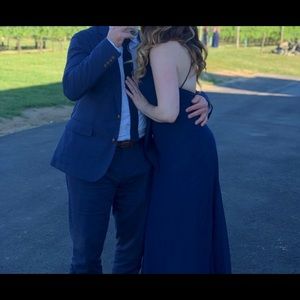 Monique Lhuillier Valerie Bridesmaids Dress Navy